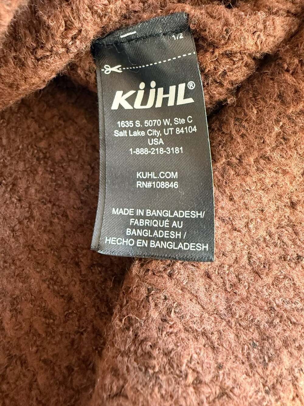 KÜHL Women's XS Brown Waffle Knit Turtleneck Sweater Style 4411 - Picture 4 of 9